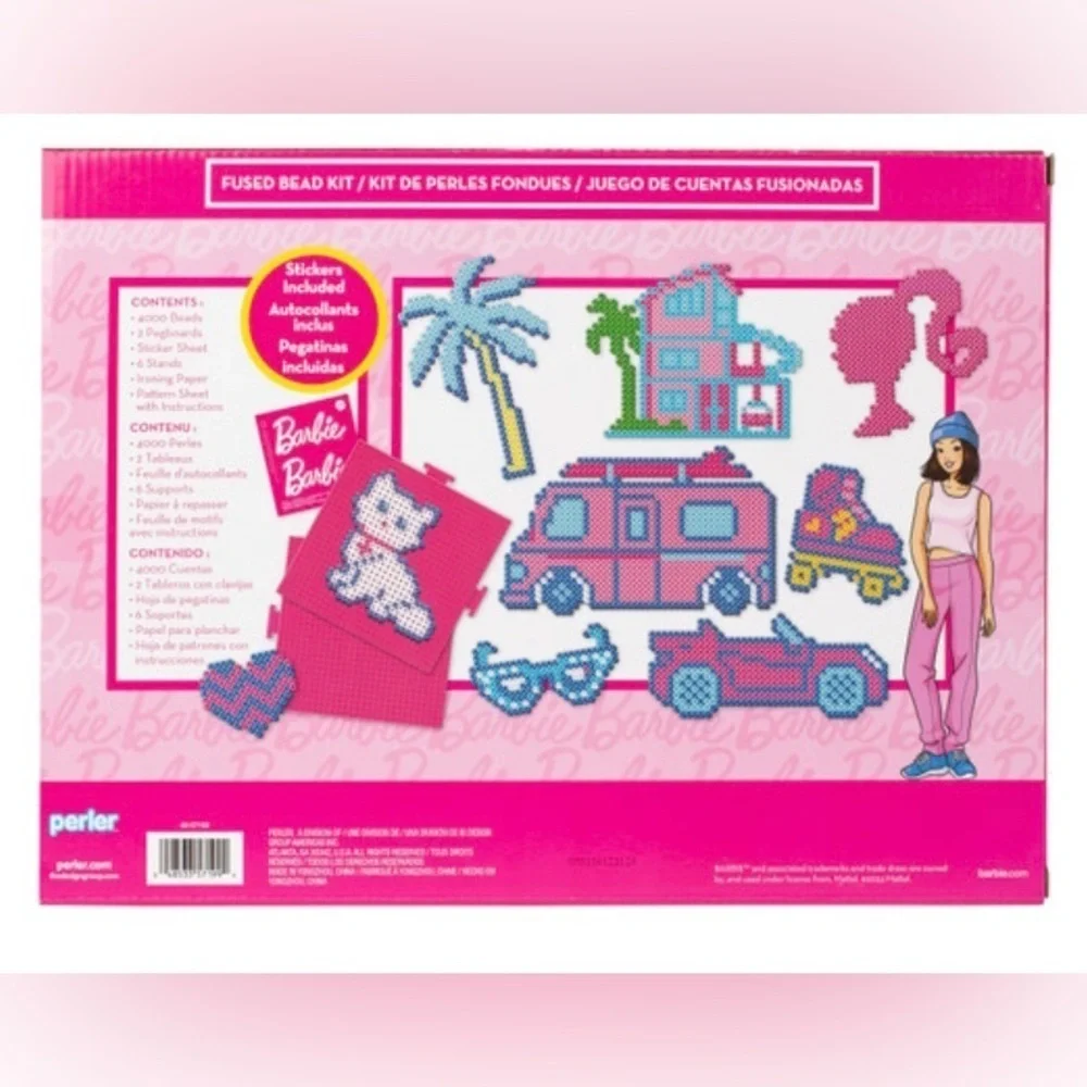 NWT Perler Barbie Fused Bead Deluxe Box Kit